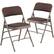 Front. Alamont Home - Hercules Fabric Upholstered Folding Chair (set of 2) - Brown Patterned.