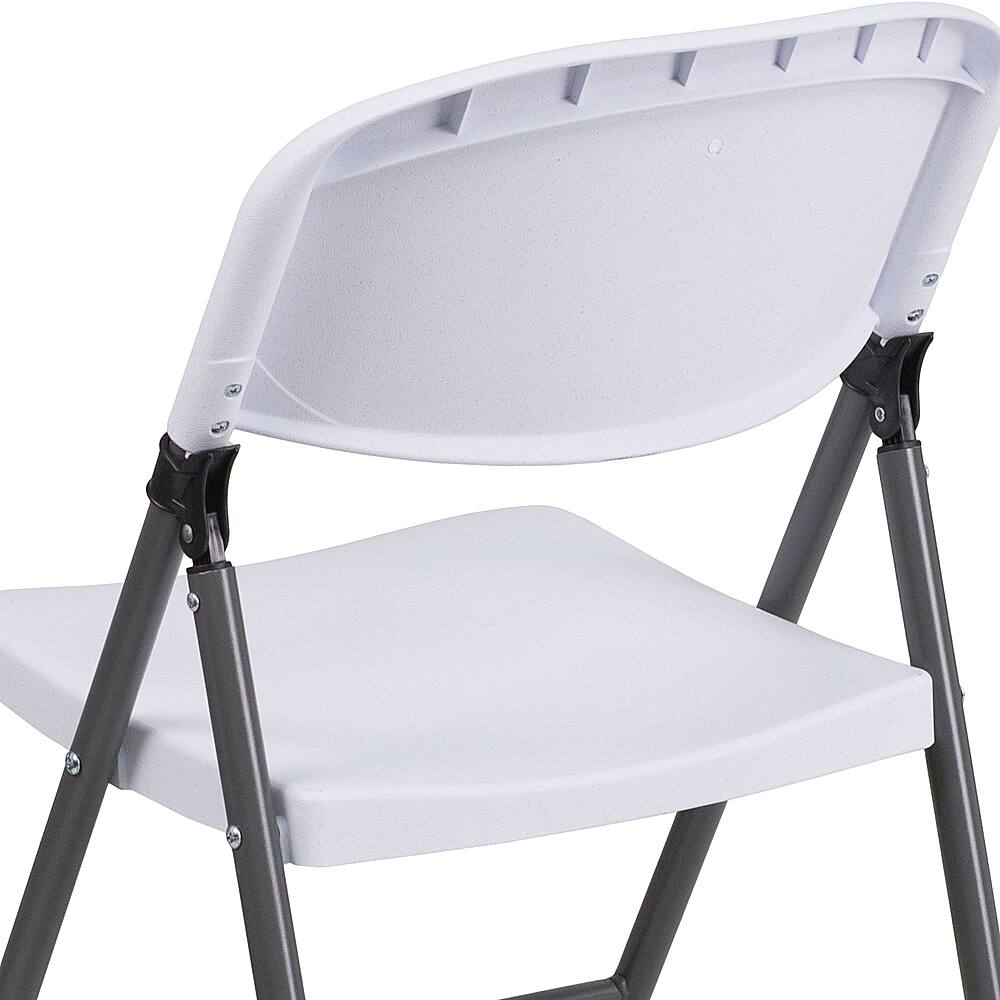 Alt View 19. Alamont Home - Hercules Series Plastic Folding Chair (set of 2) - Granite White.