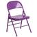 Front. Alamont Home - Hercules Metal Upholstered Folding Chair - Impulsive Purple.