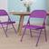Alt View 12. Alamont Home - Hercules Metal Upholstered Folding Chair - Impulsive Purple.