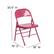 Alt View 12. Alamont Home - Hercules Metal Upholstered Folding Chair (set of 4) - Shockingly Fuchsia.