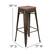 Alt View 15. Alamont Home - Metal Framed Bar Stool (Set of 4) - Gun Metal.