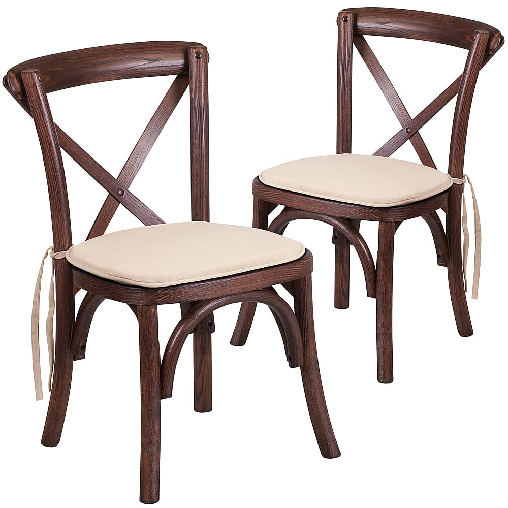 Front. Alamont Home - Hercules Cross Back Chair - Mahogany.