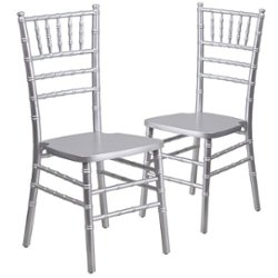 Flash Furniture - Hercules Chiavari Chair - Silver - Front_Zoom