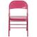 Alt View 11. Alamont Home - Hercules Metal Upholstered Folding Chair - Shockingly Fuchsia.