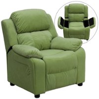 Flash Furniture - Charlie Kids Recliner - Green - Front_Zoom