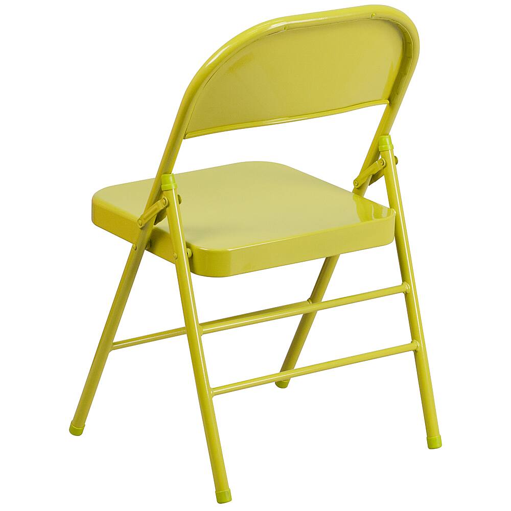 Alt View 14. Alamont Home - Hercules Metal Upholstered Folding Chair - Twisted Citron.