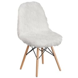 Flash Furniture - Calvin Accent Chair - White - Front_Zoom