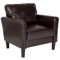 Flash Furniture - Asti Living Room Chair - Brown LeatherSoft - Front_Zoom