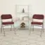 Alt View 12. Alamont Home - Hercules Series Curved Triple Braced Fabric Metal Folding Chair - Burgundy.