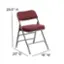 Alt View 13. Alamont Home - Hercules Series Curved Triple Braced Fabric Metal Folding Chair - Burgundy.