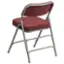 Alt View 14. Alamont Home - Hercules Series Curved Triple Braced Fabric Metal Folding Chair - Burgundy.