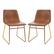 Front. Alamont Home - Butler 18" High Dining Chair - Light Brown LeatherSoft/Gold Frame.