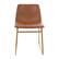 Alt View 11. Alamont Home - Butler 18" High Dining Chair - Light Brown LeatherSoft/Gold Frame.