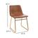 Alt View 13. Alamont Home - Butler 18" High Dining Chair - Light Brown LeatherSoft/Gold Frame.