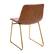 Alt View 14. Alamont Home - Butler 18" High Dining Chair - Light Brown LeatherSoft/Gold Frame.