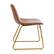 Alt View 16. Alamont Home - Butler 18" High Dining Chair - Light Brown LeatherSoft/Gold Frame.