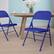 Alt View 12. Alamont Home - Hercules Metal Upholstered Folding Chair - Cobalt Blue.