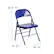 Alt View 13. Alamont Home - Hercules Metal Upholstered Folding Chair - Cobalt Blue.