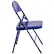 Alt View 16. Alamont Home - Hercules Metal Upholstered Folding Chair - Cobalt Blue.