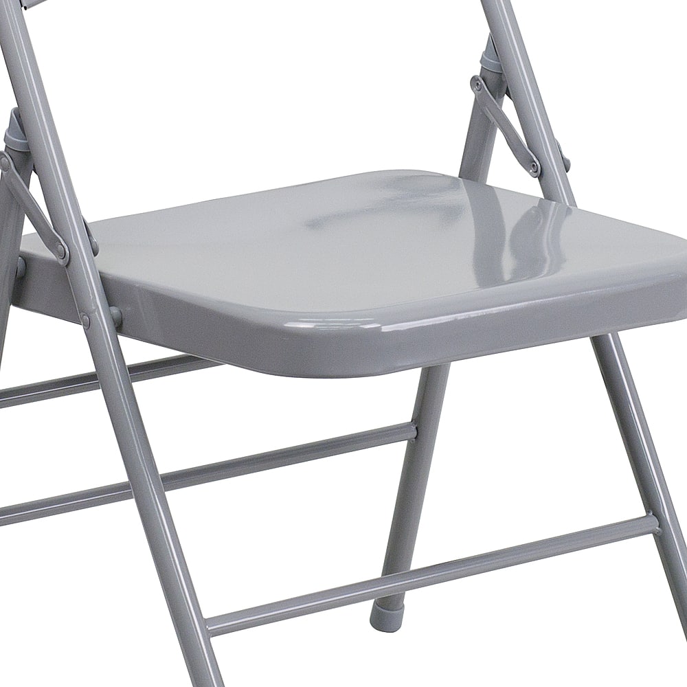 Alt View 17. Alamont Home - Hercules Metal Upholstered Folding Chair - Gray.