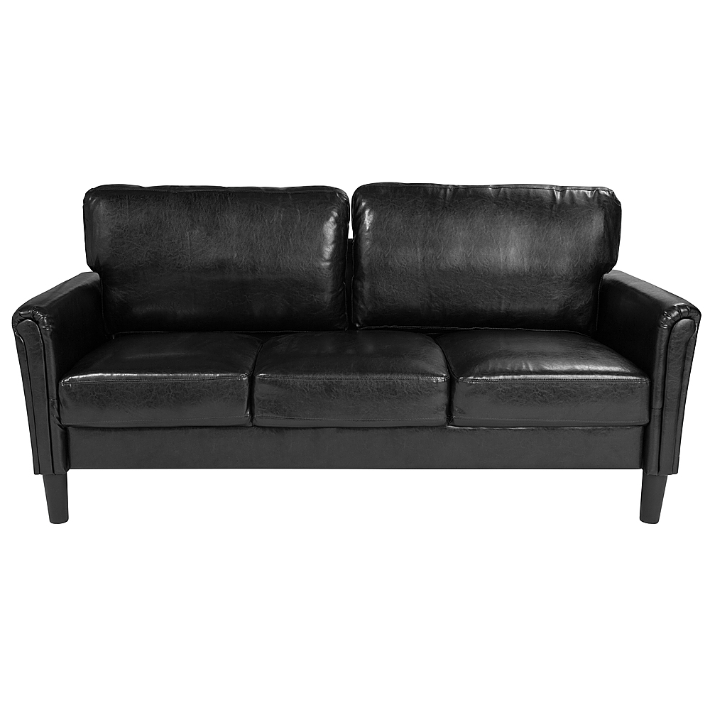 Best Buy: Flash Furniture Asti Living Room Sofa Black LeatherSoft SL ...