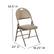 Alt View 12. Alamont Home - Hercules Vinyl Upholstered Folding Chair (set of 4) - Beige Vinyl/Beige Frame.
