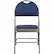 Front. Alamont Home - Hercules Fabric Upholstered Folding Chair (set of 4) - Navy Fabric/Gray Frame.