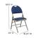 Alt View 12. Alamont Home - Hercules Fabric Upholstered Folding Chair (set of 4) - Navy Fabric/Gray Frame.