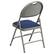 Alt View 13. Alamont Home - Hercules Fabric Upholstered Folding Chair (set of 4) - Navy Fabric/Gray Frame.