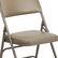Alt View 15. Alamont Home - Hercules Vinyl Upholstered Folding Chair - Beige Vinyl/Beige Frame.