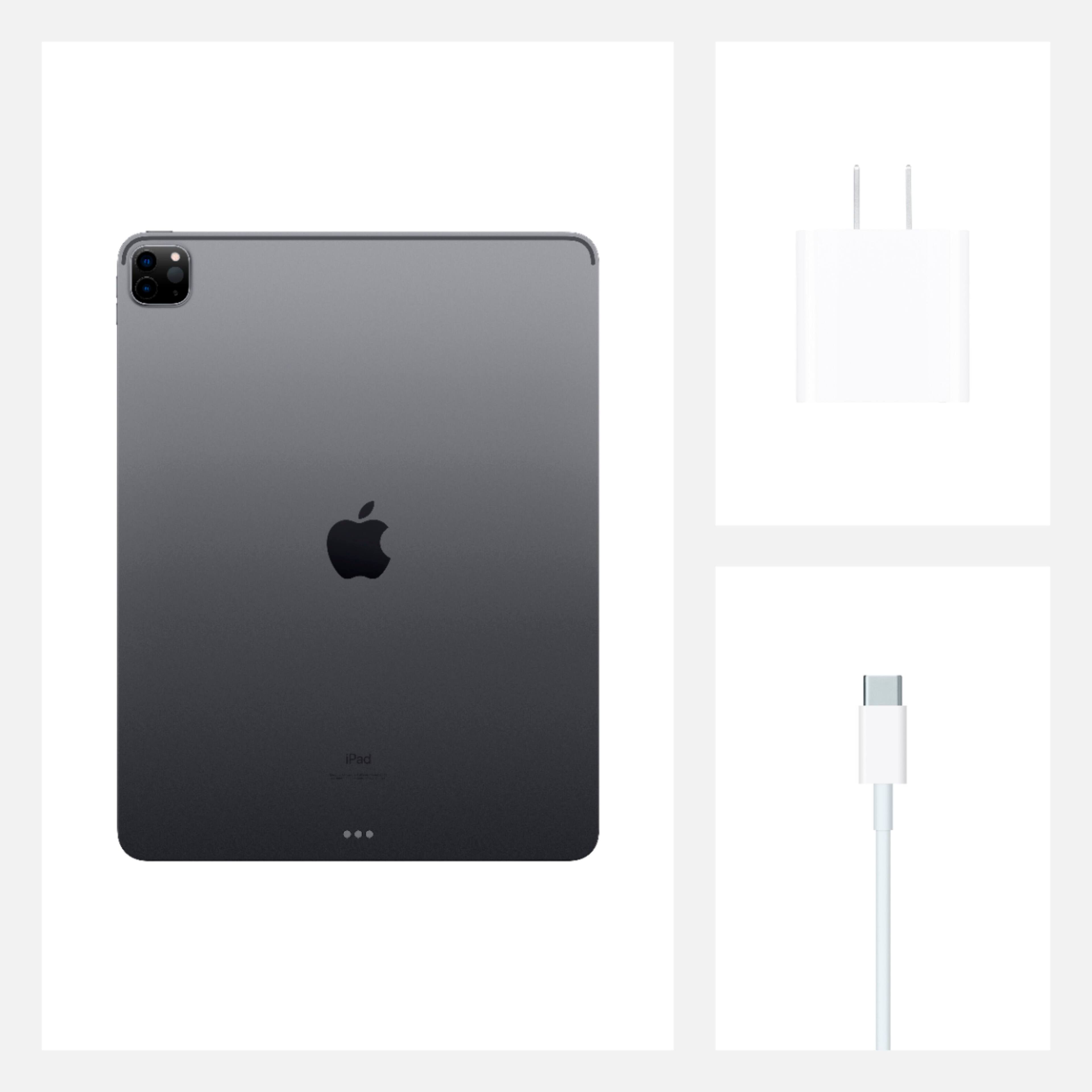 Alt View 18. Apple - Geek Squad Certified Refurbished 12.9-Inch iPad Pro (4th Generation) with Wi-Fi - 256GB - Space Gray.