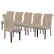Front. Alamont Home - Hercules Dining Chair (Set of 6) - Beige LeatherSoft.
