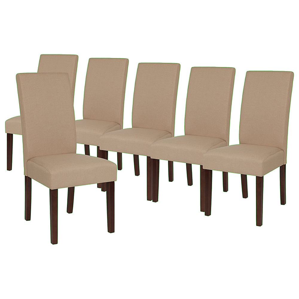 Front. Alamont Home - Greenwich Dining Chair (Set of 6) - Beige Fabric.
