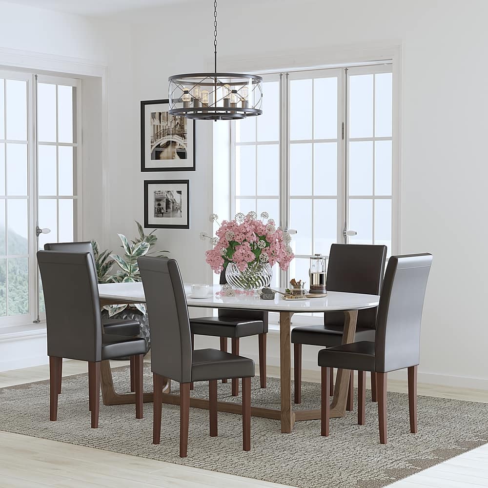 Alt View 12. Alamont Home - Greenwich Dining Chair (Set of 6) - Brown LeatherSoft.