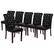 Front. Alamont Home - Hercules Dining Chair (Set of 6) - Black LeatherSoft.