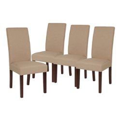 Flash Furniture - Greenwich Dining Chair (Set of 4) - Beige Fabric - Front_Zoom