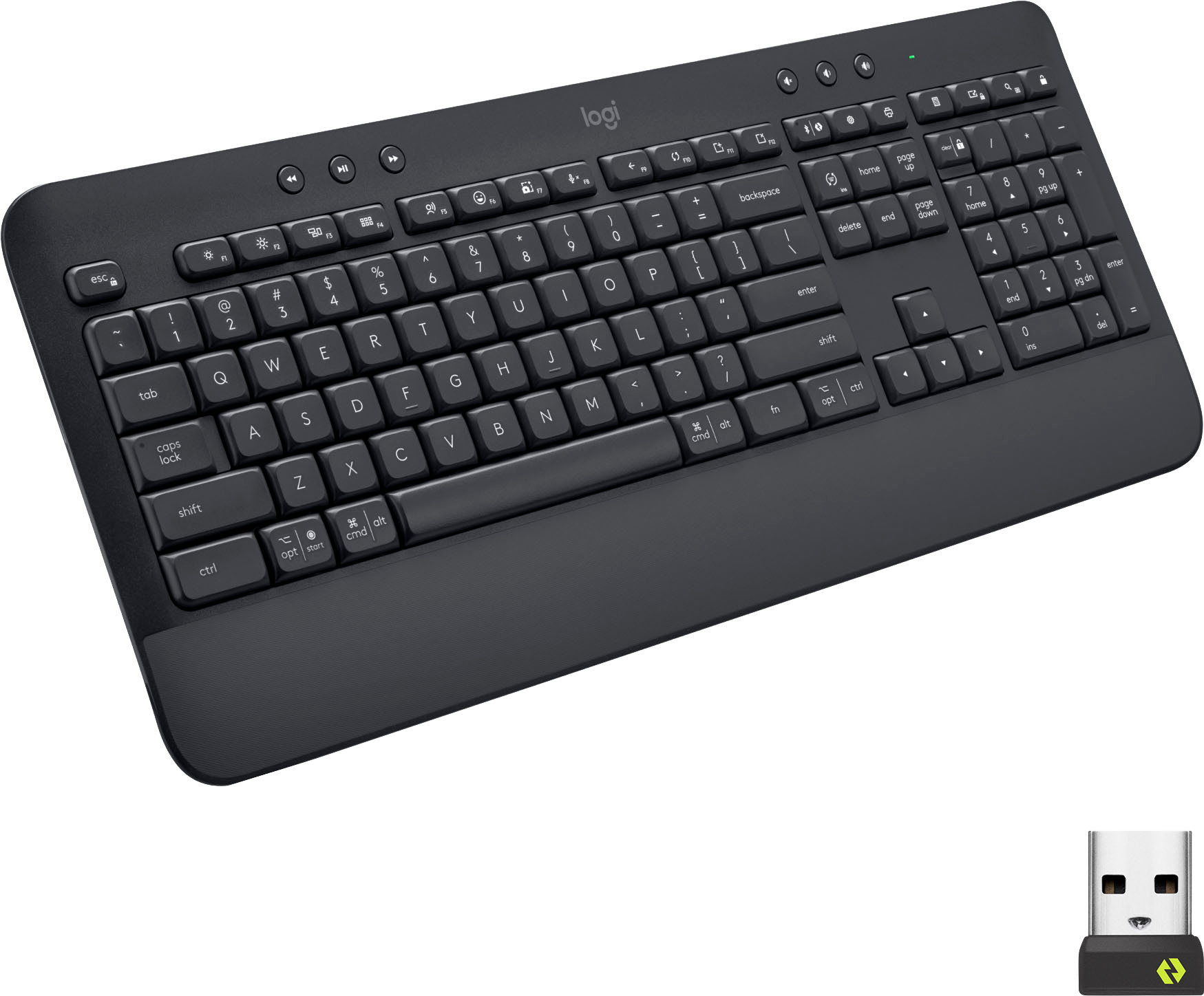 Logitech Signature K650 Full-Size Wireless Keyboard for with Wrist Rest Graphite - Best Buy