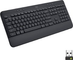 Logitech - Signature K650 Full-Size Wireless Keyboard for PC/Window/Mac with Wrist Rest - Graphite - Front_Zoom