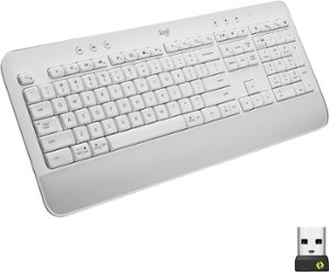 Logitech - Signature K650 Full-Size Wireless Keyboard for PC/Window/Mac with Wrist Rest - Off-White