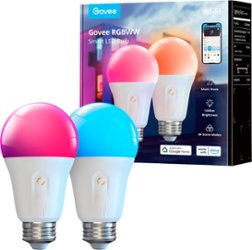Govee - Wi-Fi 1200LM RGBWW LED Bulb (2-pack) - RGB - Front_Zoom
