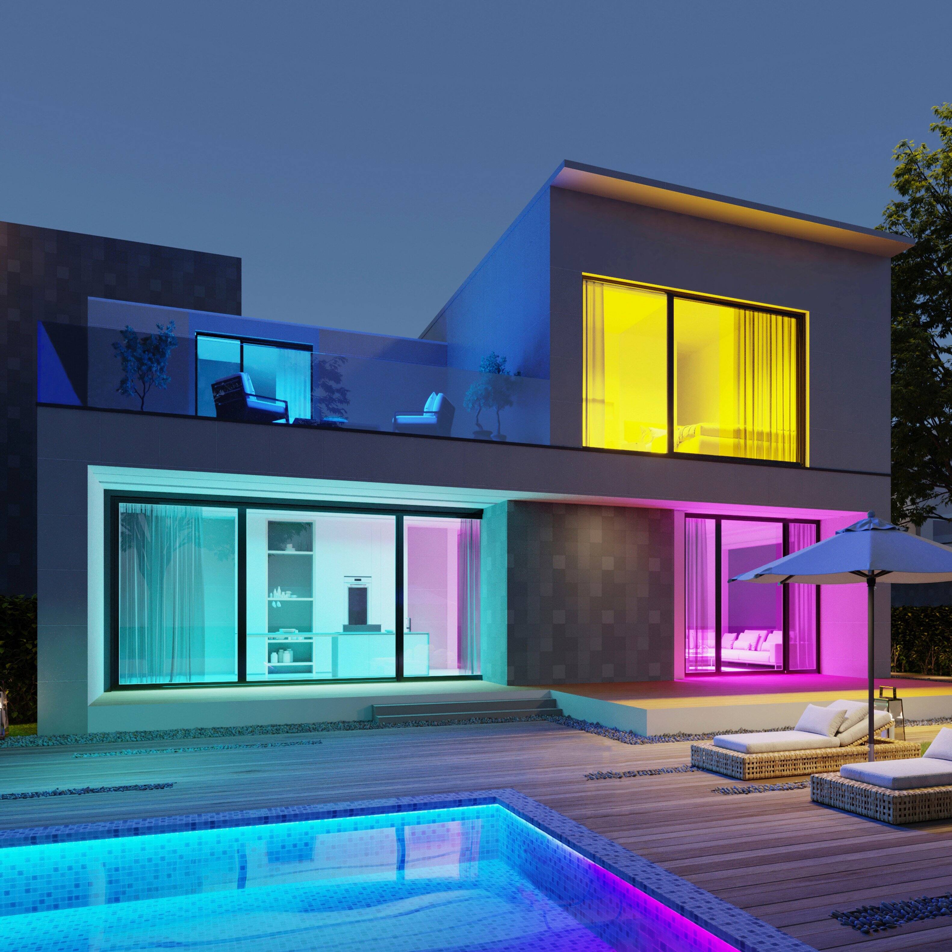 Alt View 11. Govee - Wi-Fi 1200LM RGBWW LED Bulb (4-Pack) - RGB.