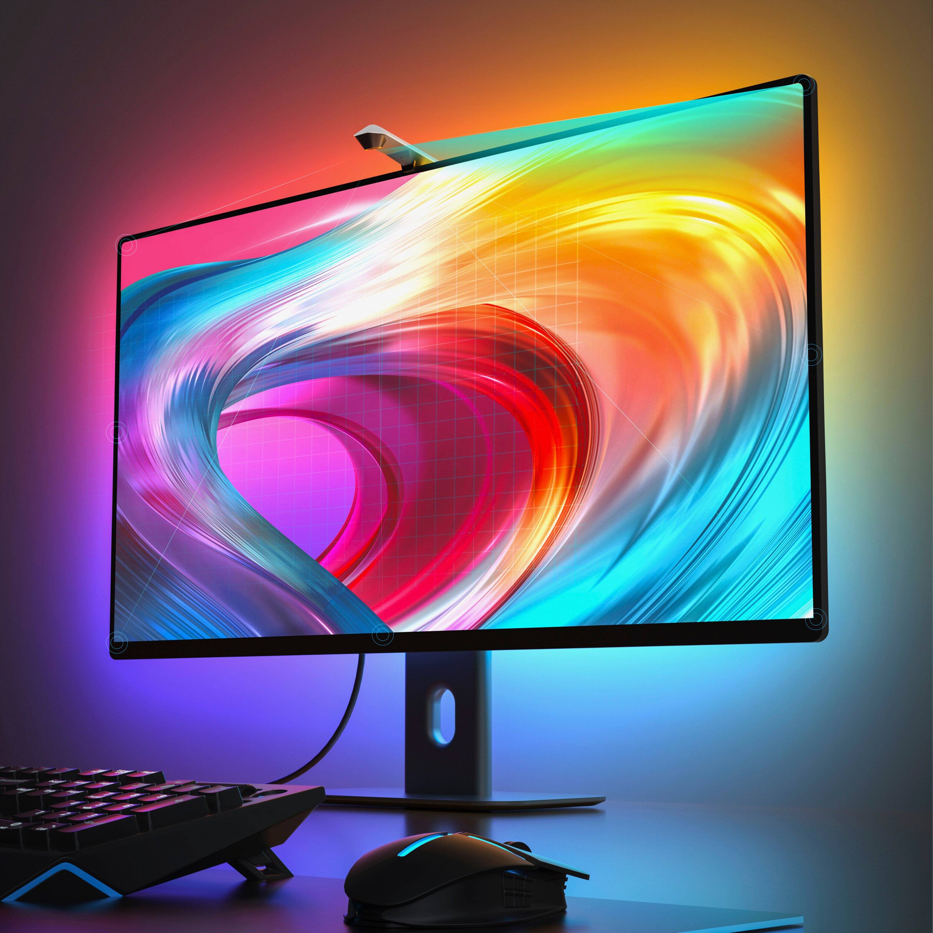 Angle. Govee - DreamView G1S Gaming Light for "24-32" Monitors - Multi.