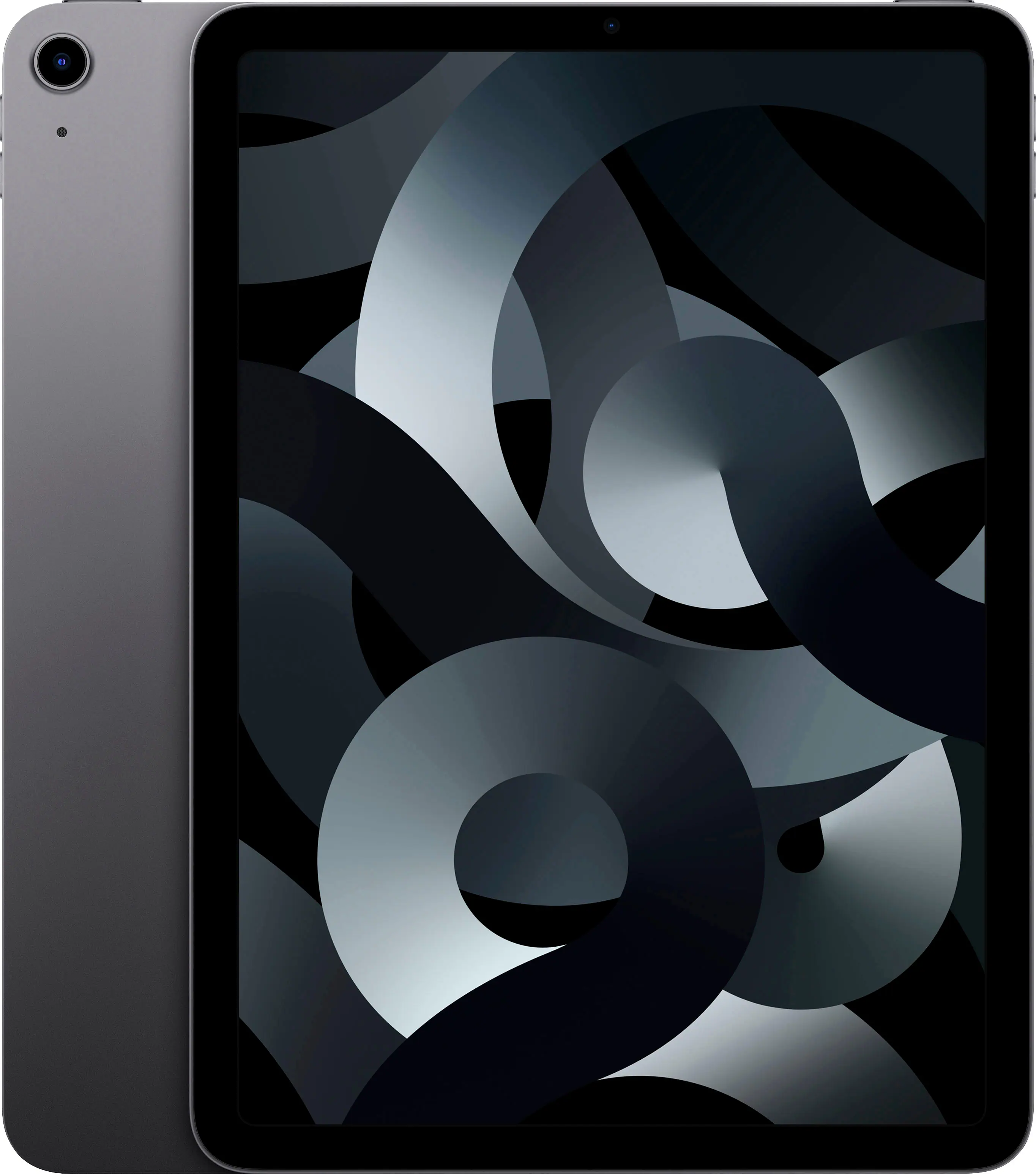 Front. Apple - Geek Squad Certified Refurbished 10.9-Inch iPad Air - (5th Generation) with Wi-Fi - 64GB - Space Gray.