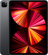 Front. Apple - Geek Squad Certified Refurbished 11-Inch iPad Pro with Wi-Fi - 256GB - Space Gray.