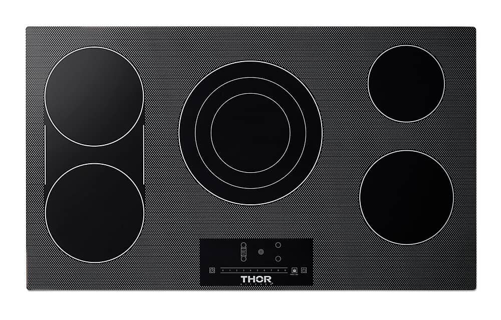 Front. Thor Kitchen - 36 Inch Electric Cooktop - Black Ceramic Glass.