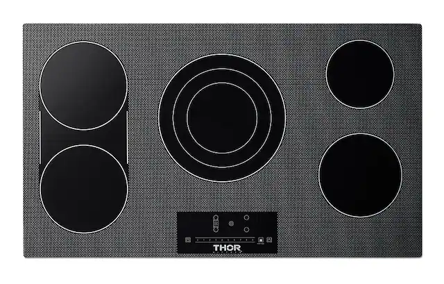 Front. Thor Kitchen - 36 Inch Electric Cooktop - Black Ceramic Glass.