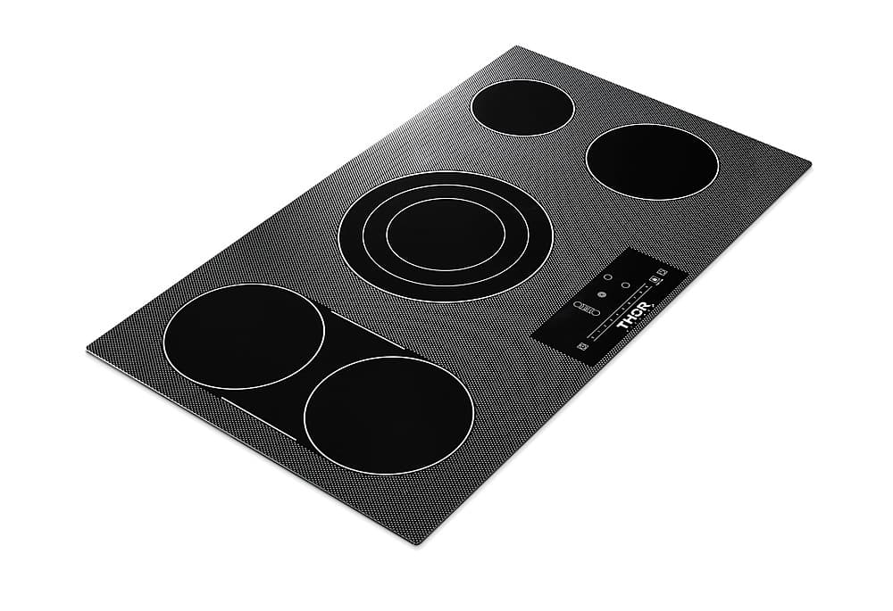Left. Thor Kitchen - 36 Inch Electric Cooktop - Black Ceramic Glass.