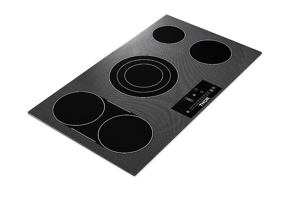 Left. Thor Kitchen - 36 Inch Electric Cooktop - Black Ceramic Glass.