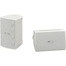 Front. Yamaha - 2-Way High-Performance Wall-Mount Outdoor Speakers - White.